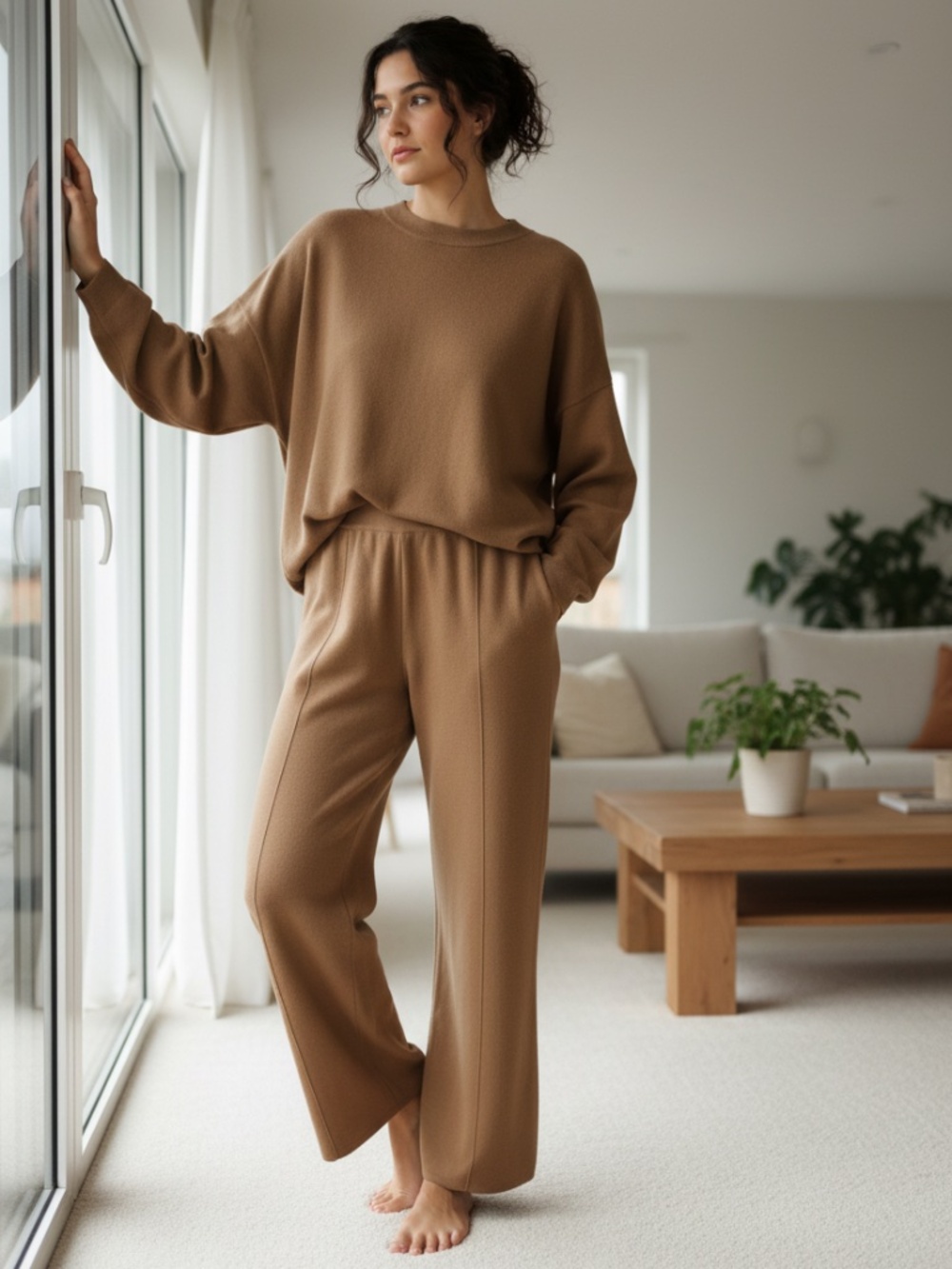 NWT simply Vera caramel Knit Lounge pants XLG